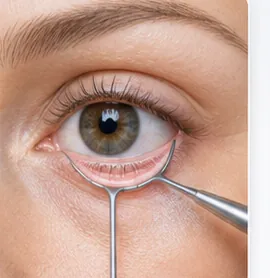 Blefaroplastia Transconjuntival — quadro ilustrativo de soluções